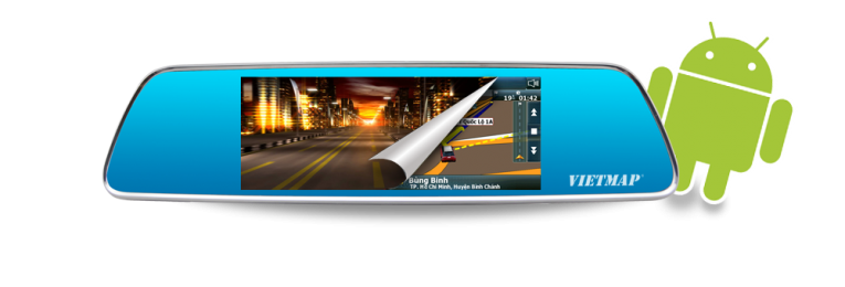 Camera hành trình Vietmap IDVR P1 kiêm dẫn đường, camera kép, 3G xem từ xa qua điện thoại
